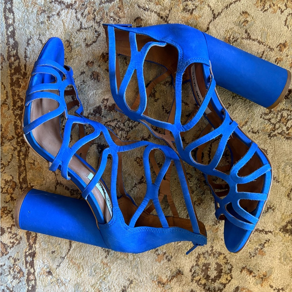 Steve Madden Royal Blue Strappy Heels